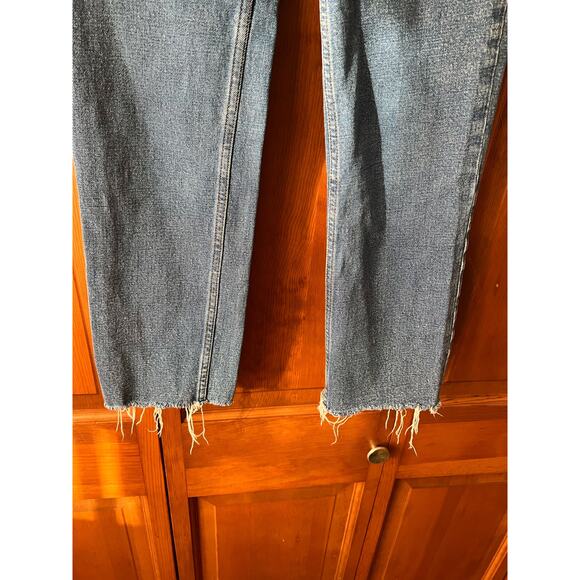 Abercrombie & Fitch Women's Zoe Natural Rise Ankle Straight Jeans Blue Size 24 - Picture 4 of 11
